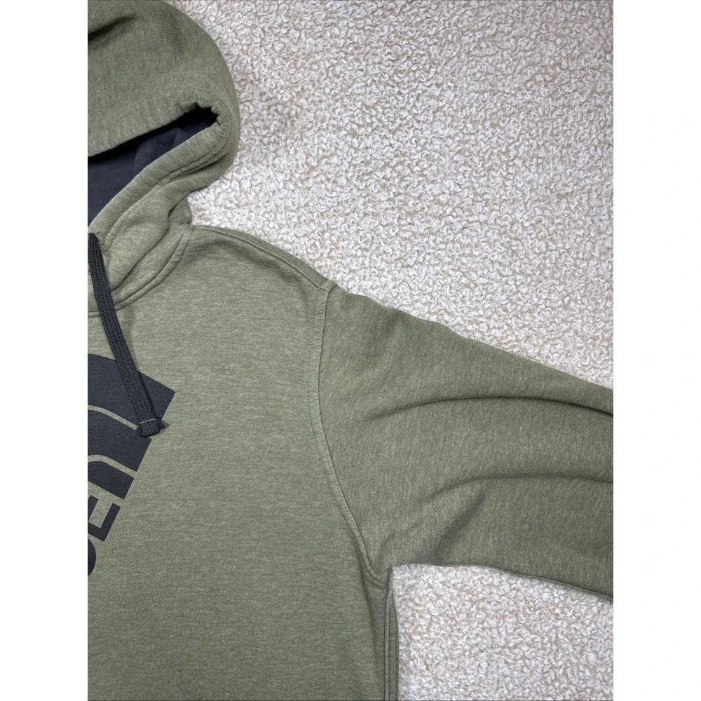 The North Face Hoodie Men's Sz Med Green Big Logo Hooded Sweatshirt